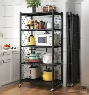 Kitchen Rack With Wheel 5 Tier