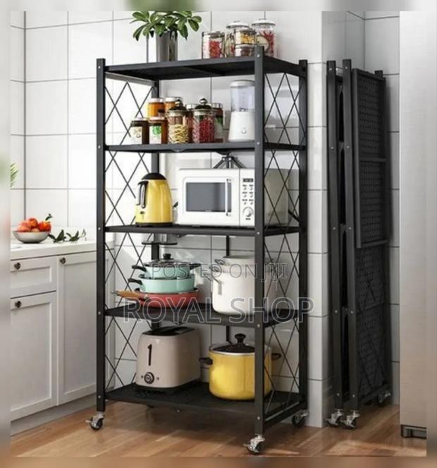 Kitchen Rack With Wheel 5 Tier