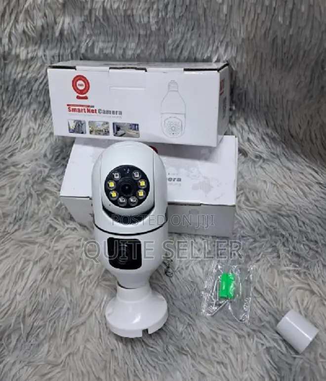 Dual Lens V380 PTZ Bulb Ip Night Vision Camera - Intelligent Real Time