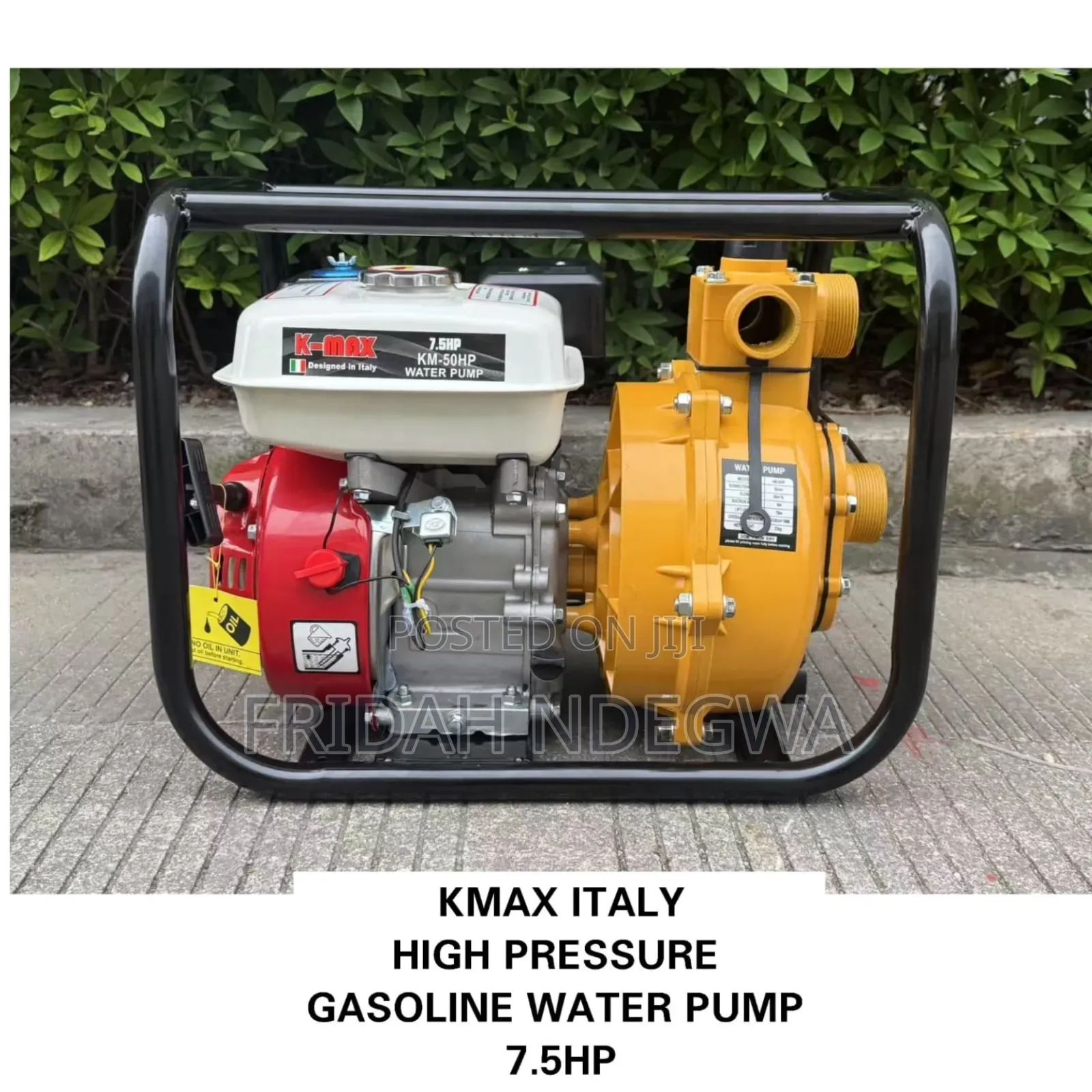 Kmax Italy High Pressure Gasoline Water Pump 7.5hp