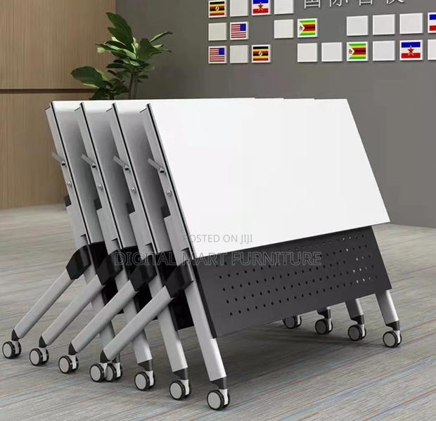 Office Table: Clue White Foldable Office Table