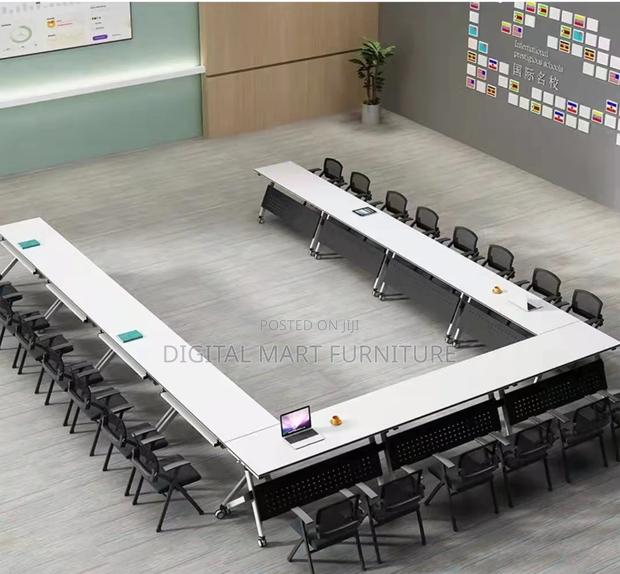 Office Table: Clue White Foldable Office Table - thumbnail 4