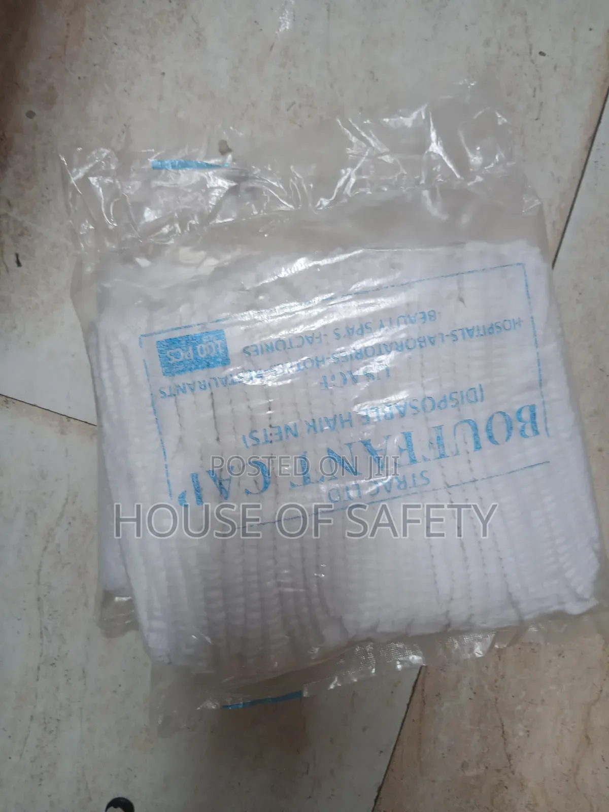 White Safety Nets Head Caps