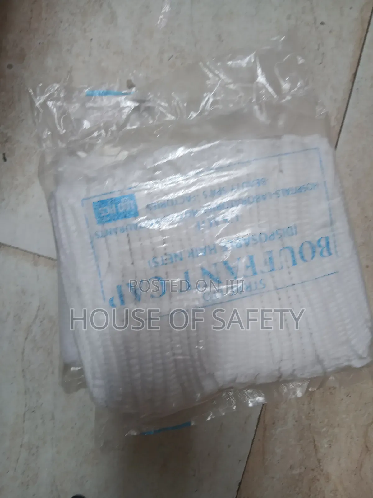 White Safety Nets Head Caps