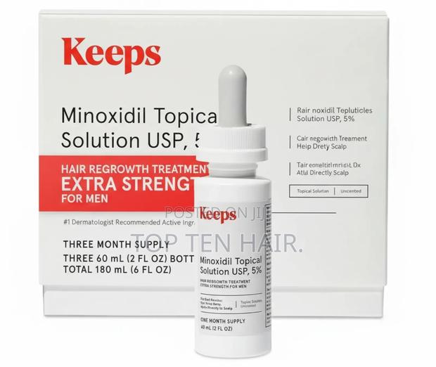 Men Keeps 5% Minoxidil Solution.Hair Loss Treatment. - main view