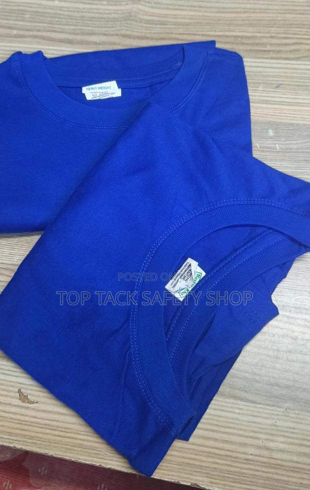 Royal Blue Round Neck T-Shirt - thumbnail 2