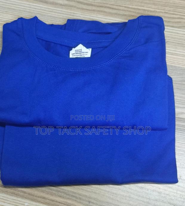 Royal Blue Round Neck T-Shirt - thumbnail 3