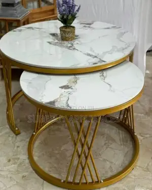 Modern Luxury 2in1 Marble Nesting Tables.