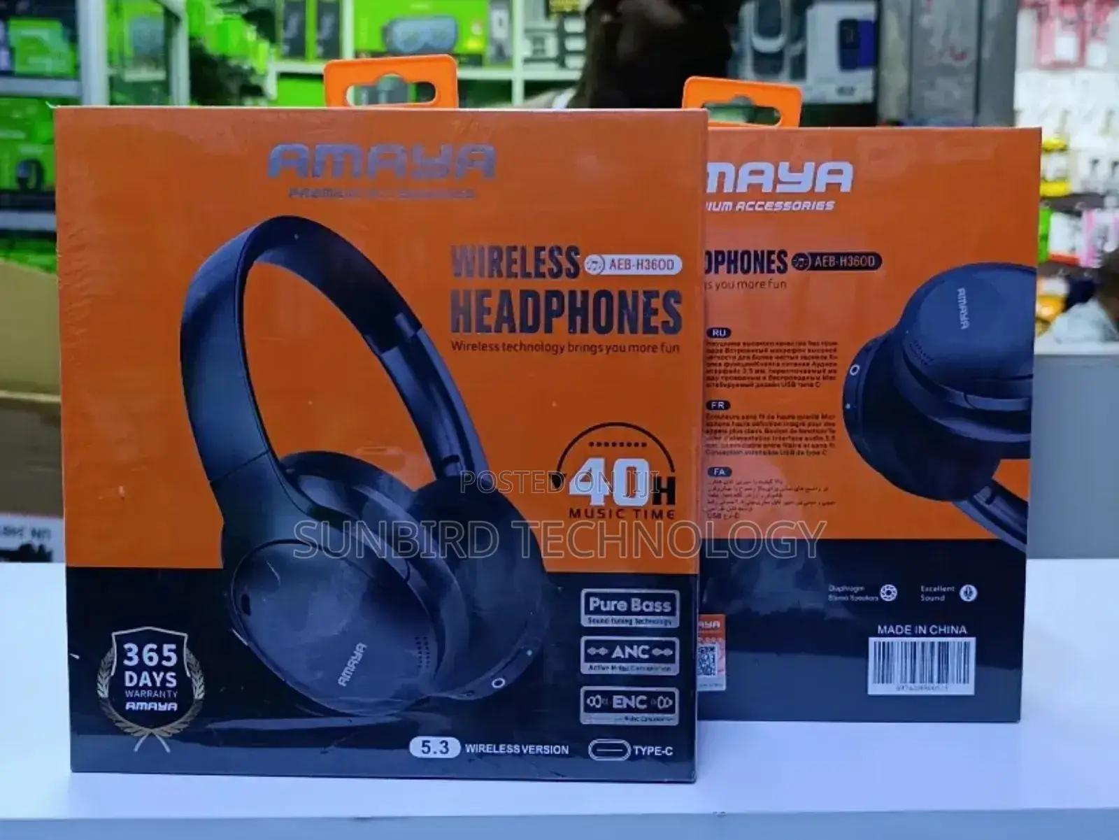 Aeb-H360d Amaya 40hrs Headphones