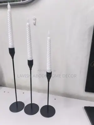 Black 3in1 Candle Holder Set /Candles