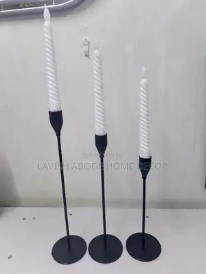 Black 3in1 Candle Holder Set /Candles