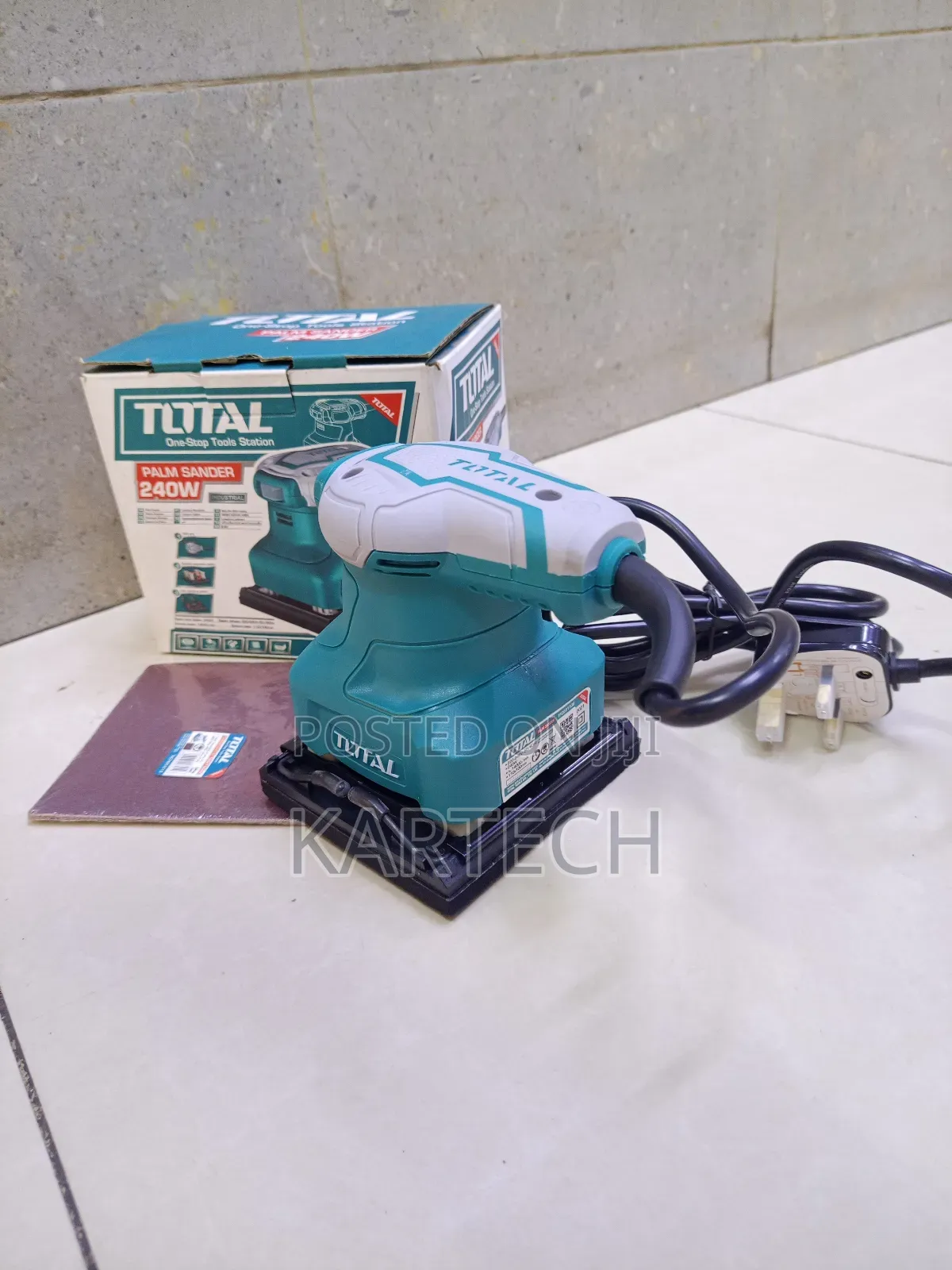 Total 240w Electric Palm Sander +5pcs Sand Paper