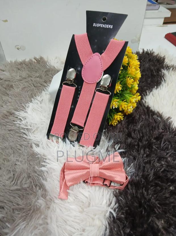 Suspenders Set With a Bow Tie Both for Kids and Adults