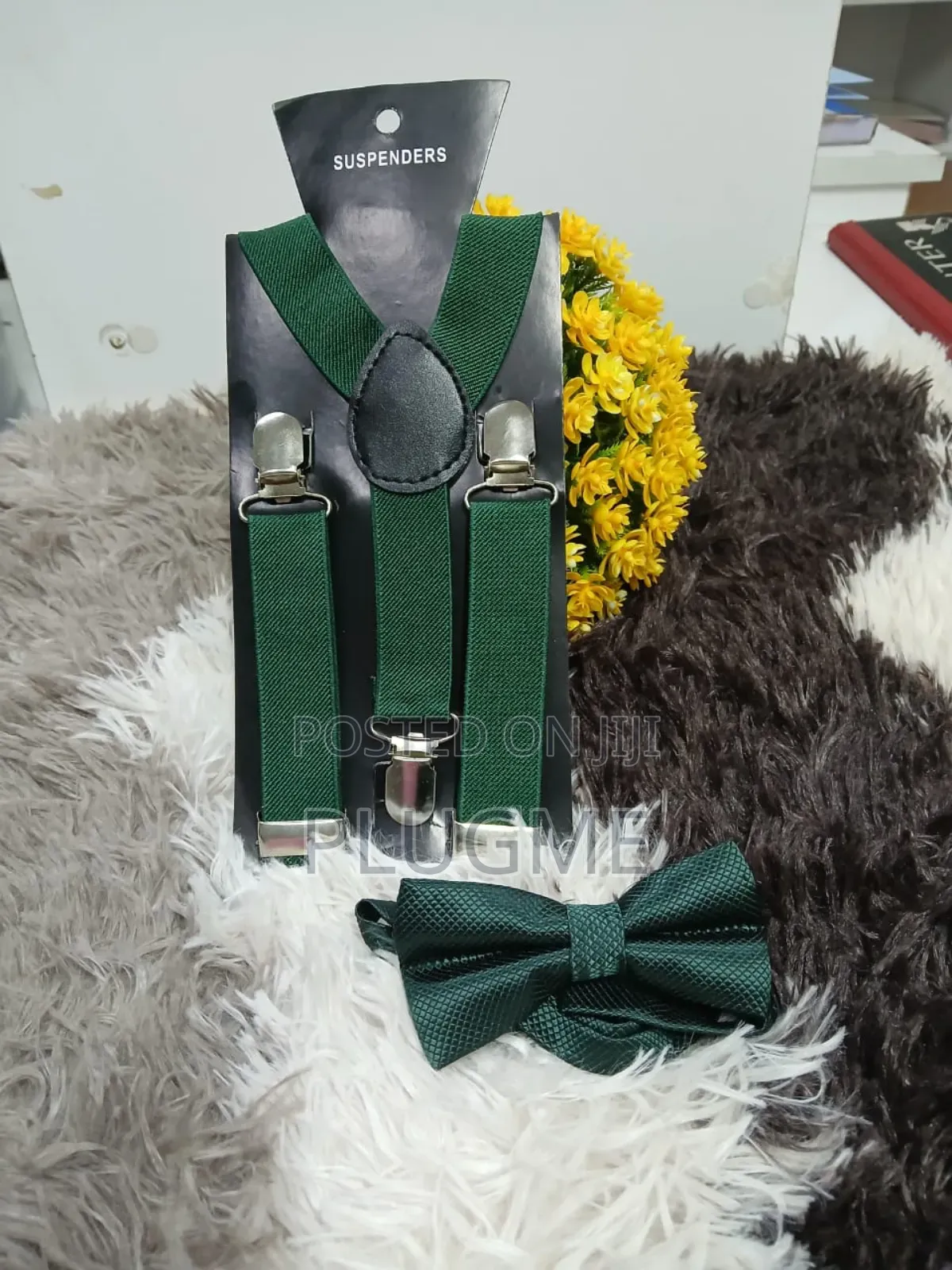 Suspenders Set With a Bow Tie Both for Kids and Adults