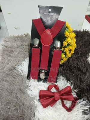 Suspenders Set With a Bow Tie Both for Kids and Adults