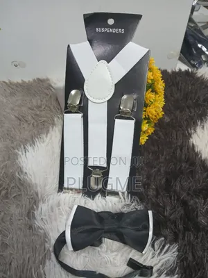 Suspenders Set With a Bow Tie Both for Kids and Adults