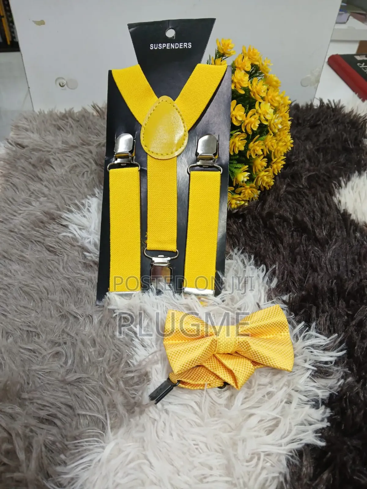 Suspenders Set With a Bow Tie Both for Kids and Adults