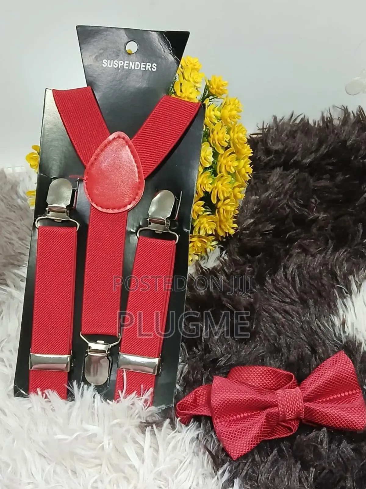 Suspenders Set With a Bow Tie Both for Kids and Adults
