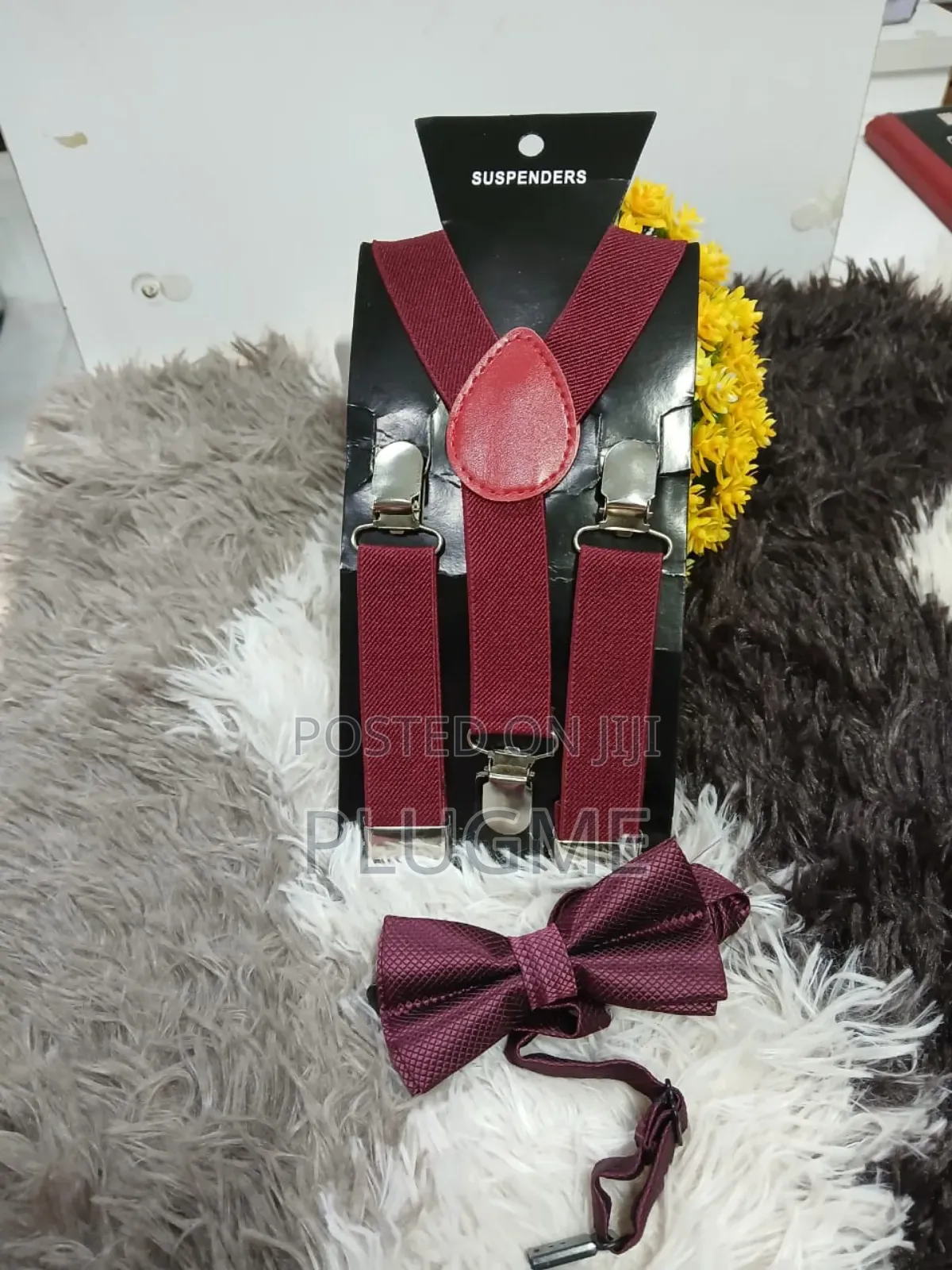 Suspenders Set With a Bow Tie Both for Kids and Adults