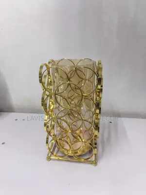 Small Gold Glass Polished Flower Vase