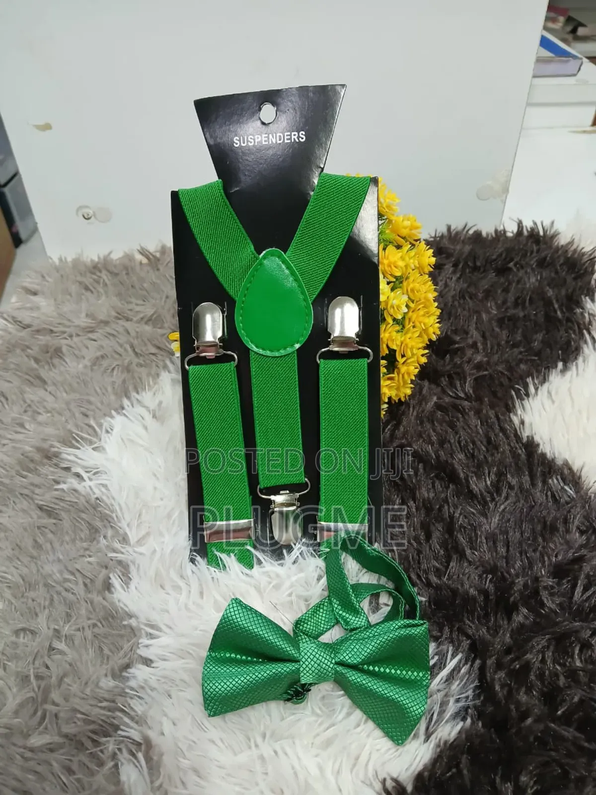 Suspenders Set With a Bow Tie Both for Kids and Adults