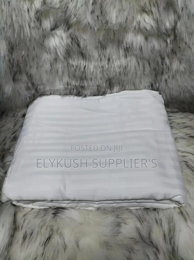Extra King Size Strippedcotton Bedsheet*
 Size: *7*8 (250*270cm)* - thumbnail 3