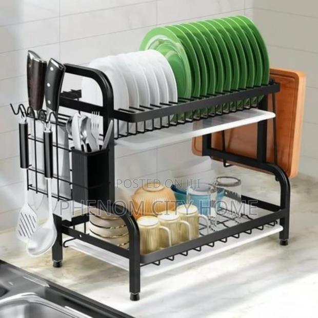 2 Tier Carbon Dish Rack Available