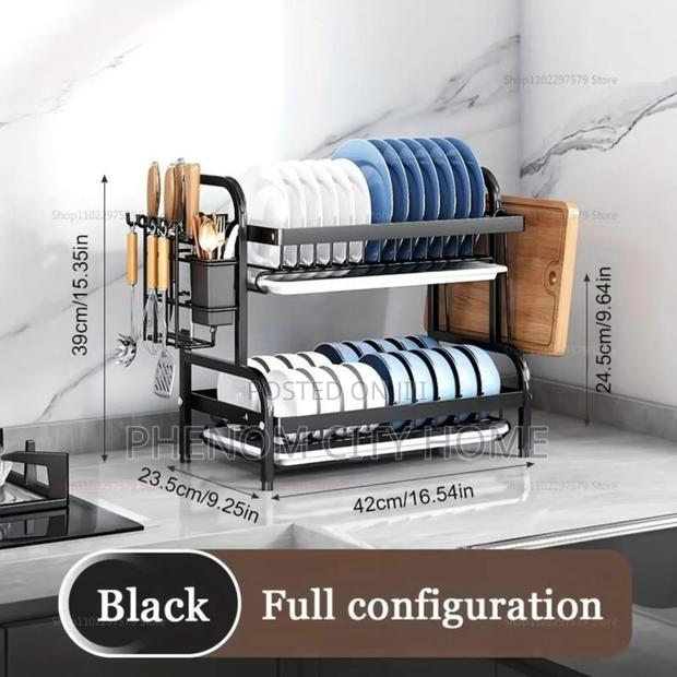 2 Tier Carbon Dish Rack Available - thumbnail 2