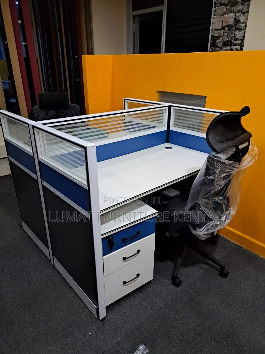 Dual Office Workstation Table With Storage