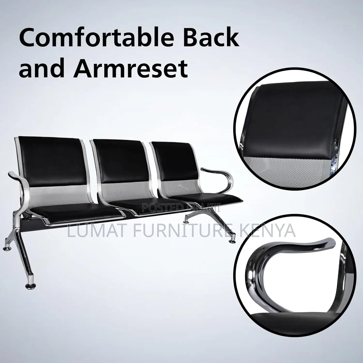 Normal Reception Waiting Bench With Cushion