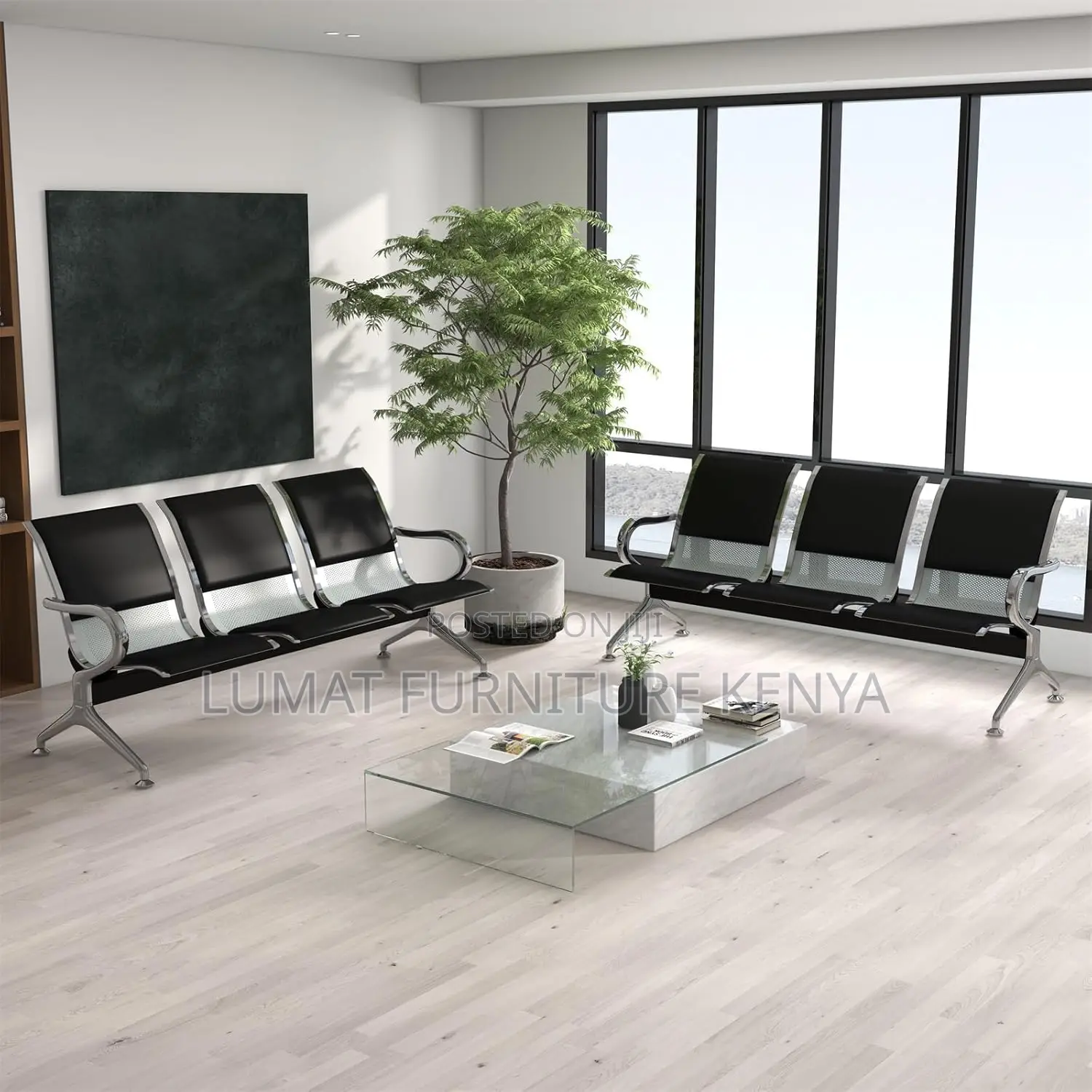 Normal Reception Waiting Bench With Cushion