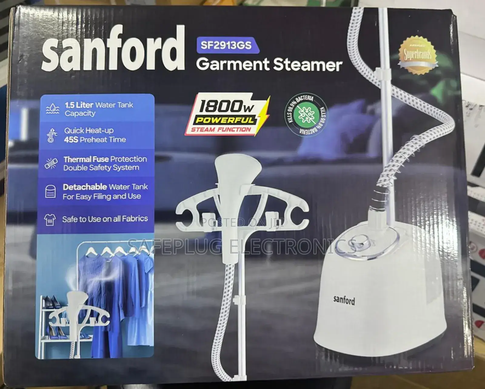 Sanford Detachable Commercial Garment Steamer - 1800watts