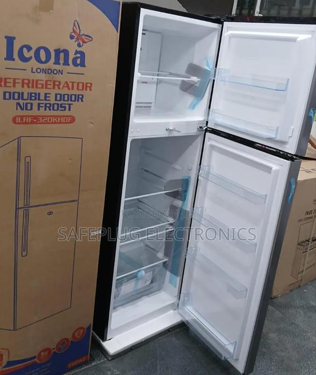 Icona 275 Litres, Double Door Fridge Non-Frost Top Freezer