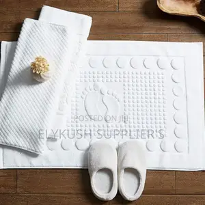 *White Cotton Bathmats/Floor Mats
