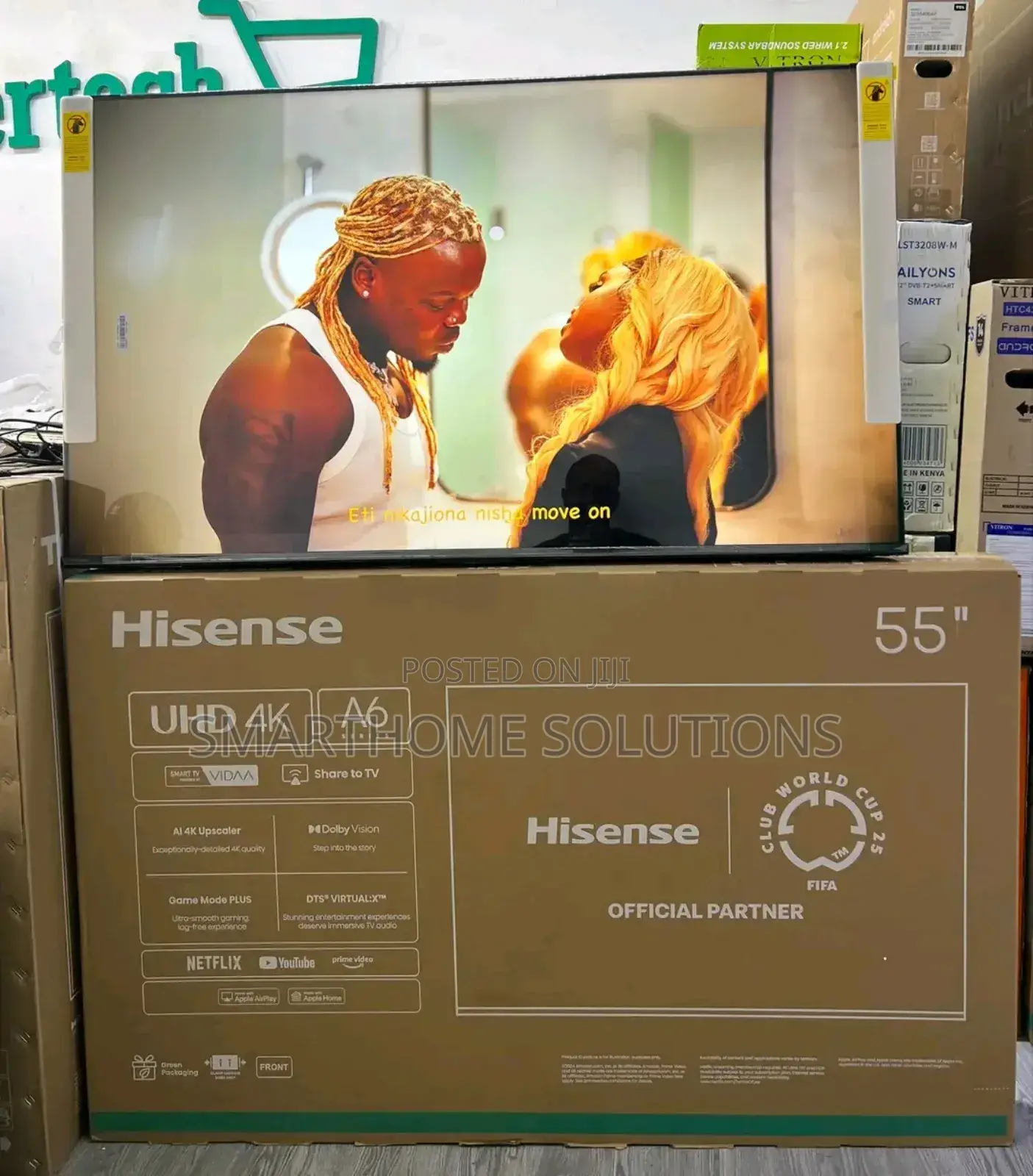 Hisense 55 Inch Uhd Smart Tv Frameless With Bluetooth