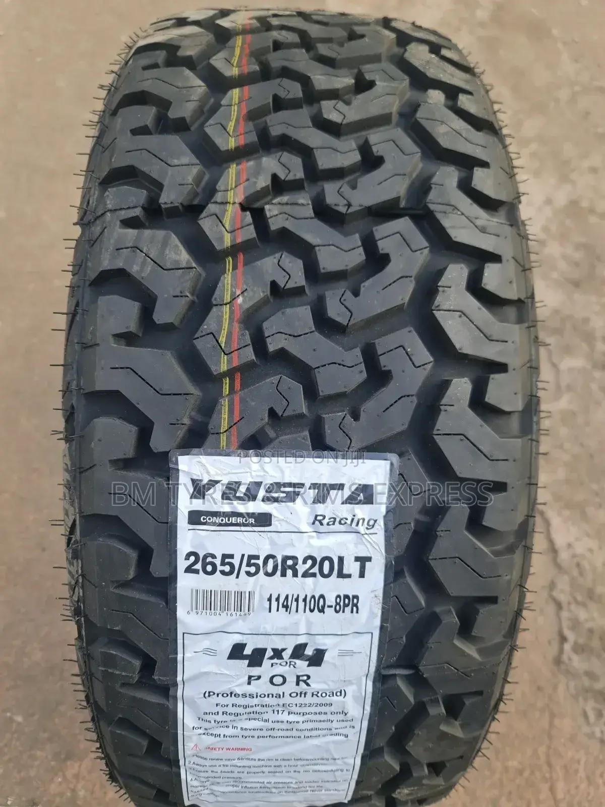 265 /50 R20 Yusta (All Terrrain).