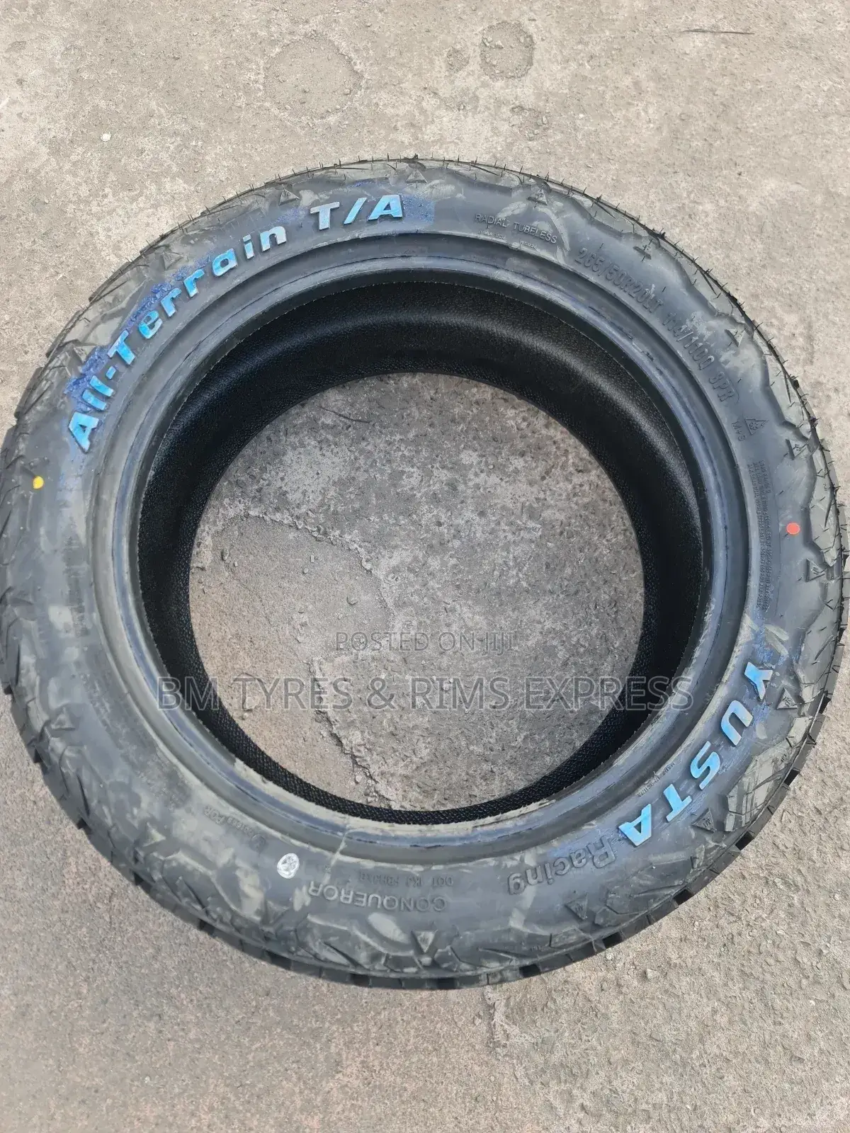 265 /50 R20 Yusta (All Terrrain).
