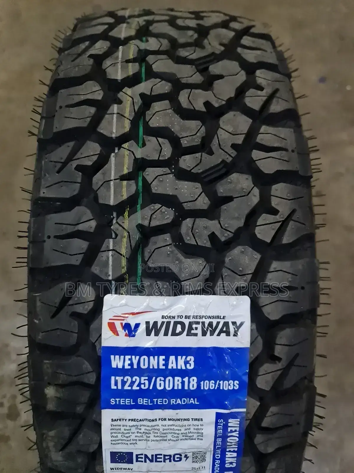 Lt 225 /60 R18 Wideway Tyres (All Terrrain)