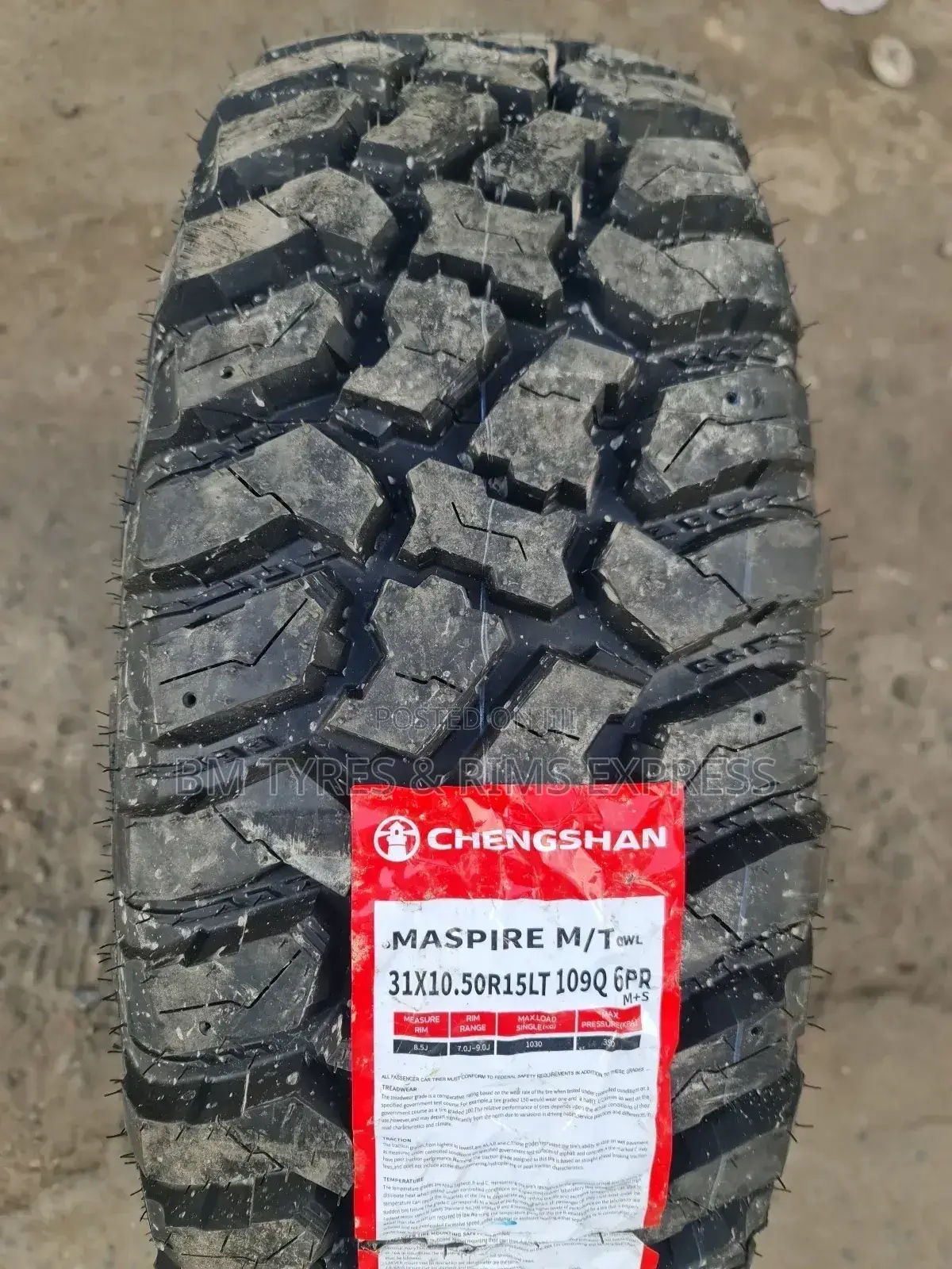 31x10.50r15 Chengsang Tyres (Mud Terrrain)