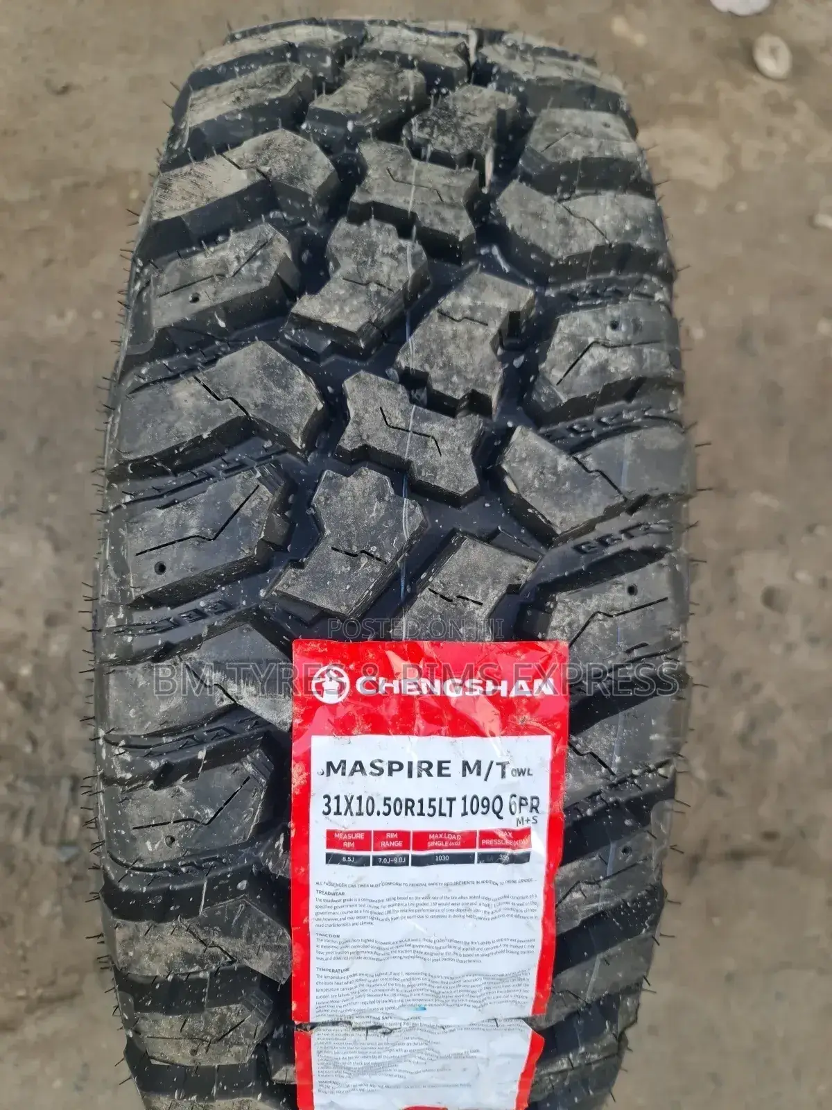 31x10.50r15 Chengsang Tyres (Mud Terrrain)
