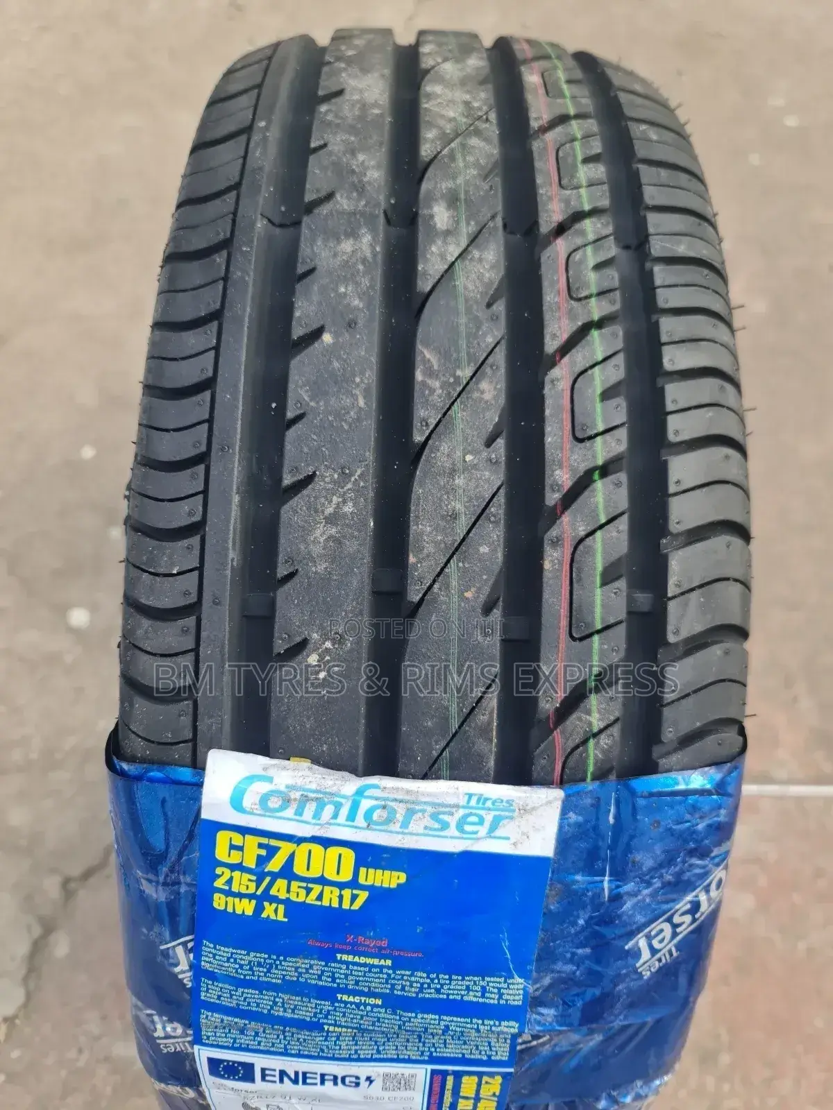 215 /45 R17 Comforser Tyres. (Cf700)