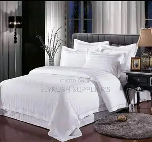 *White Stripped Cotton Duvet Cover 6*7