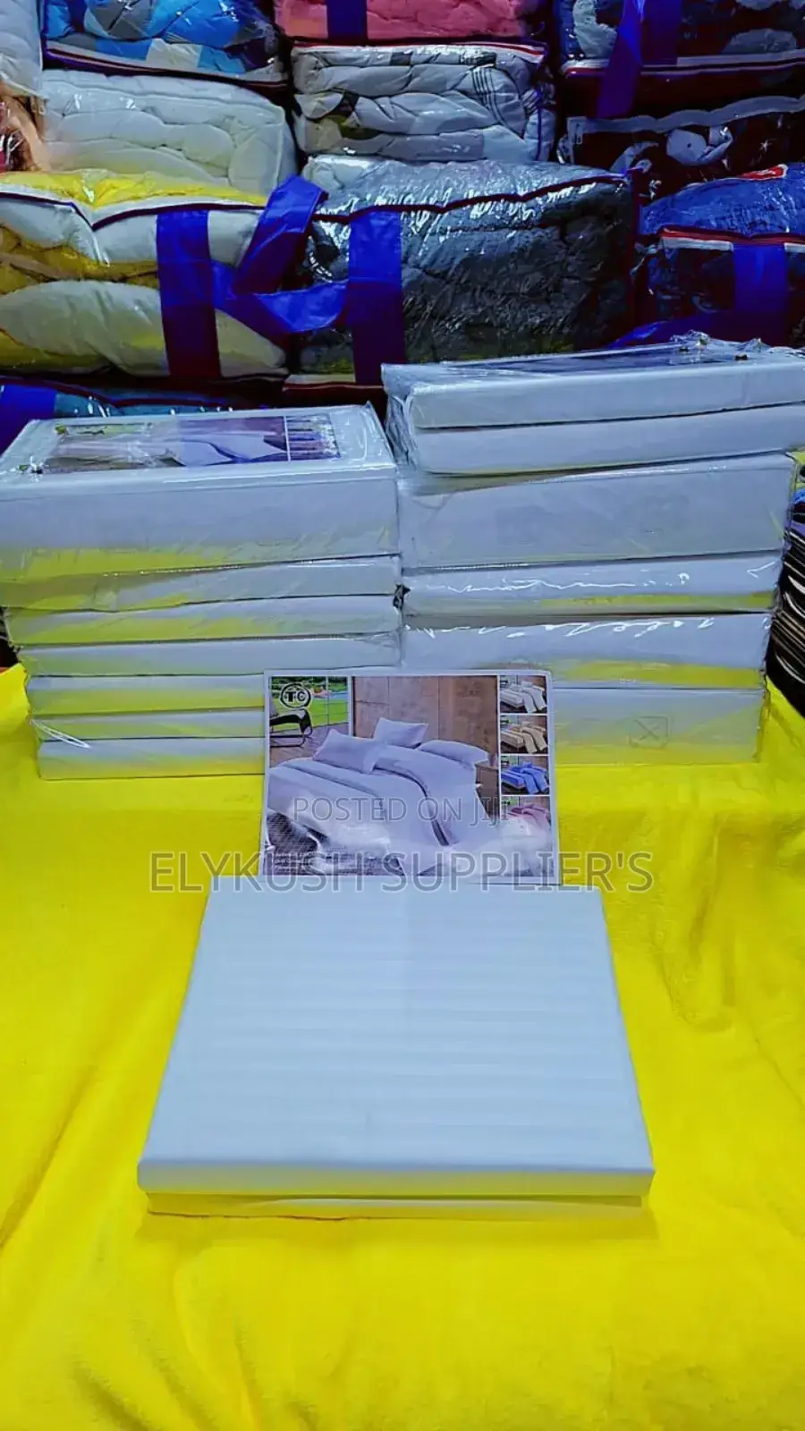 *White Stripped Cotton Duvet Cover 6*7