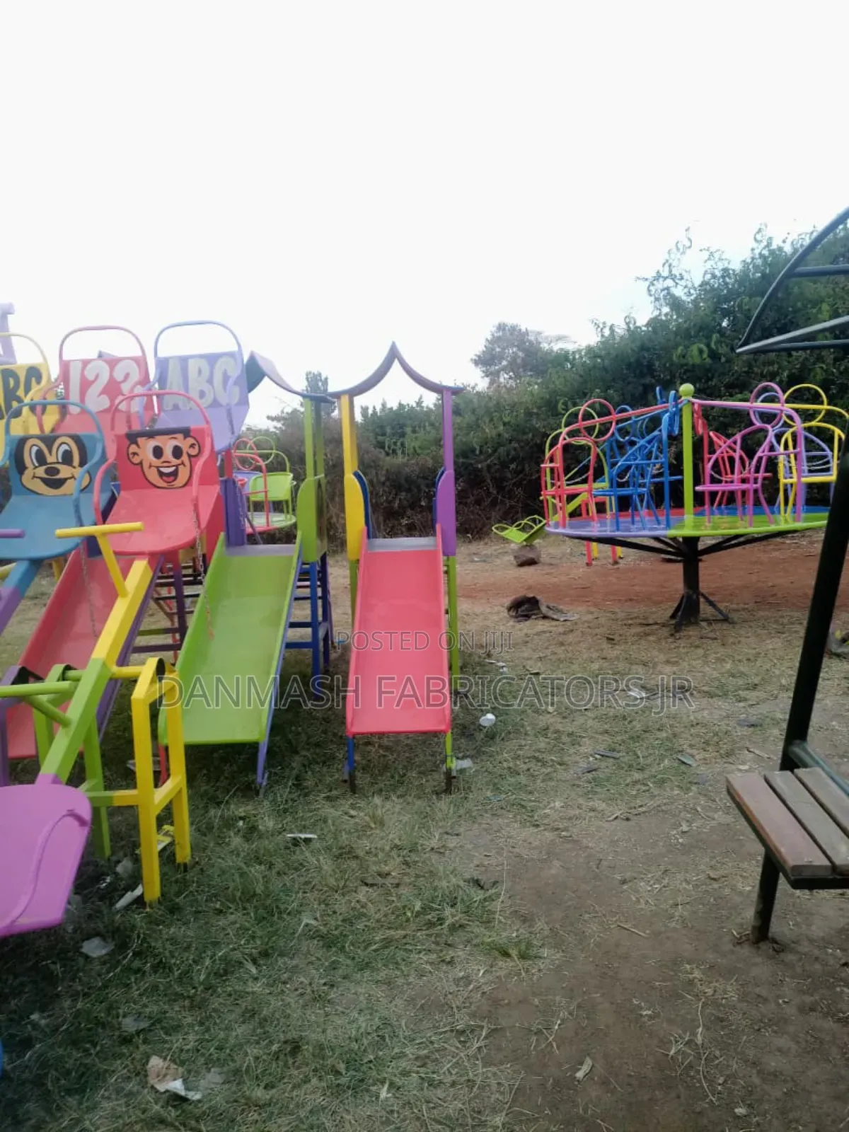 Durable Metal Slides Playground Set for Kids