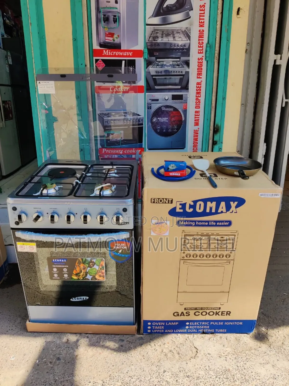 Ecomax Standing Cooker 3gas +1e Electric Oven 50×55 Lx680