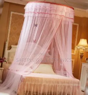 Round Mosquito Net Canopy - White/Pink/Cream/Purple