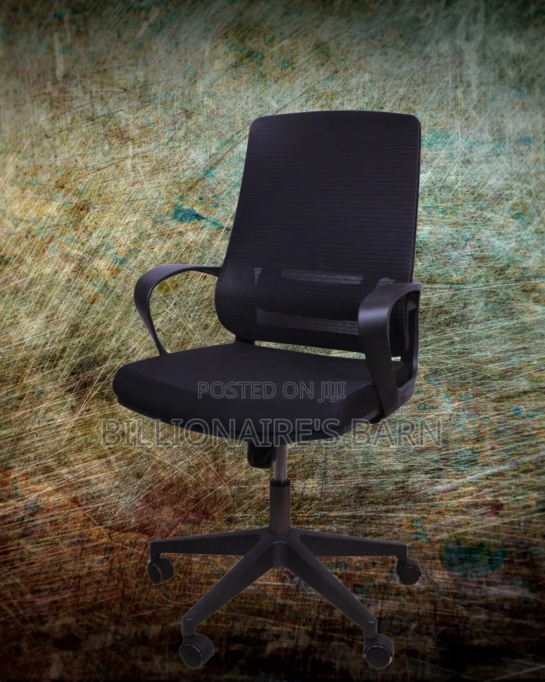 Executive Black Ergonomic Mesh Office Chair | Headrest Support