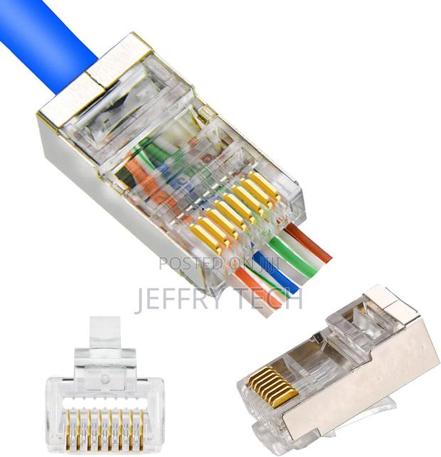 Rj45 Cat6 Connector End Pass Through Ethernet 8p8c Modular Plug for Et