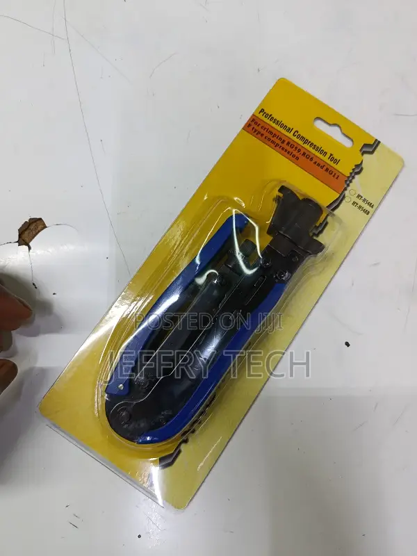 Rg59 Rg6 Rg11 Cable F-Connector Compression Tool / Blue and Black Plas