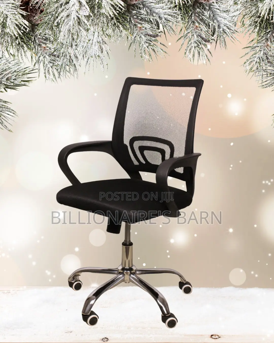 Orthopedic Secretarial Mesh Office Chair | Padded Armrests